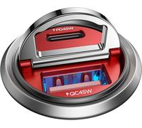 Ayu-Chargeur De Voiture Usb C 90 W, [Super Mini Métal] Chargeur De Voiture Usb C Adaptateur De Charge Rapide Pd+Qc Double Port Type C Chargeur Usb Compatible Iphone 14 Pro Max Ipad Samsung - Rouge