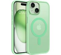 Ayu-Coque Pour Iphone 15 Plus 6.7"" Compatible Avec Magsafe, Hybrid Magnétique Case Étui Translucide Mat Arrière Protection Caméra Housse Fine Antichoc Dos Anti Rayures, Vert Clair