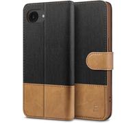 Ayu-Coque Pour Iphone 16e, Etui Pour Iphone 16e Housse En Cuir De Protection, Portefeuille En Cuir Polyuréthane, Crochet, Pochette Pour Monnaie, Fermeture Magnétique, Noir