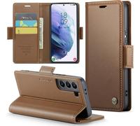 Ayu-Coque Pour Samsung Galaxy S21 Plus Étui Portefeuille Wallet Cover En Cuir Pu Avec Cartes Magnétique Et Rfid Protection Antivol Folio Housse Samsung S21 Plus Case, Brun