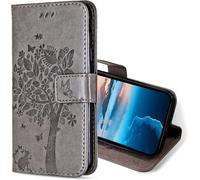 Ayu-Coque Pour Samsung Galaxy S25, Etui Protection Housse Premium En Cuir Pu, Antichoc Étui À Rabat Portefeuille Flip Case Pour Samsung S25 (Gris)