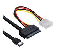 AYU-CY Câble d'alimentation eSATAp ESATA Combo vers SATA 22 broches et IDE 4 broches 5 V 12 V pour disque dur 3,5"" 2,5