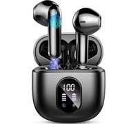 AYU-Ecouteurs Bluetooth sans Fil, Écouteurs Bluetooth 5.3 avec HiFi Stéréo Basses Casque, 50H Récréation, 4 ENC Réduction de Bruit Mic, Oreillette Bluetooth Sport IP7 Étanche, Écran LED, pour iOS And