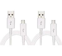 AYU-Lot de 2 cable Micro USB Universel 3M+1M Charge et Transfert de Données pour Samsung Galaxy S2 / S3 / S4 / S5 / S5 Mini / S6 / S6 Edge / S6 Edge Plus / S7 / S7 Edge/S Advance/S Duos.