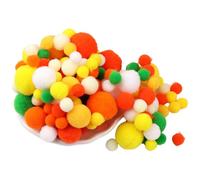 Ayuduots Petits Pompons Multicolores de 1 à 3 cm, Boules de Feutrine élastiques et moelleuses pour Les Loisirs créatifs.