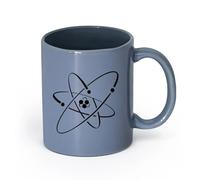 AYUEHBN céramique Coffret cadeau pour tasse à latte avec anse Atome Électron Science Chimie Physique nucléaire （11oz/320ml） Boissons chaudes, expresso Blaugrau