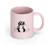 AYUEHBN céramique Coffret cadeau pour tasse à latte avec anse Casque de réalité virtuelle Appareil VR Femme （11oz/320ml） Pour thé, chocolat chaud Rose