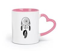 AYUEHBN céramique Fantaisie Tasse cadeau Attrape-rêves pour un sommeil réparateur Attrape-rêves pour un sommeil réparateur （11oz/320ml） Café ou cadeau Rose