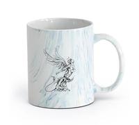 AYUEHBN céramique Grandes tasses à thé, café et chocolat chaud Ange Démon Lutte Émotions Passions （11oz/320ml） Pour café, soupe, thé, lait, latte, chocolat chaud, pour femmes et hommes Marmorblau