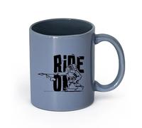 AYUEHBN céramique Grandes tasses à thé, café et chocolat chaud Ride On Skateboarder Sports amérindiens （11oz/320ml） Tasse à café en céramique pour cappuccino, thé, lait Blaugrau