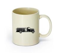 AYUEHBN céramique Tasse à café avec anse - Céramique classique Cool Fire Fighter Truck Hot Ride ation Garçon （11oz/320ml） Adapté au micro-ondes Hellgelb