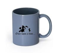 AYUEHBN céramique Tasse à café Chevalier de dessin animé avec épée, bouclier, dragon, fantaisie pour enfants （11oz/320ml） Pour expresso, service à thé Blaugrau