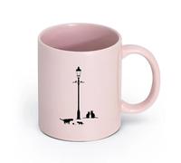 AYUEHBN céramique Tasse à thé ou à café fantaisie Lanterne de rue style lampe lumineuse chats oiseaux （11oz/320ml） Idéal pour la maison, le bureau, les cafés, idées cadeaux Rose