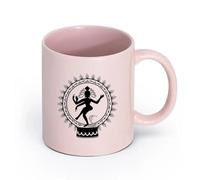 AYUEHBN céramique Tasse en céramique pour café, thé et cacao Dieu hindou Shiva Inde Religion Védas Vinyle （11oz/320ml） Tasses à café en céramique pour la maison ou le travail Rose