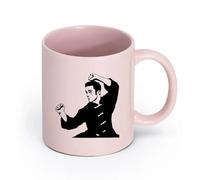 AYUEHBN céramique Tasse en céramique pour café, thé et cacao Sport Arts martiaux Combattant Karaté Aïkido （11oz/320ml） Cadeau de bureau unique pour femme et homme Rose
