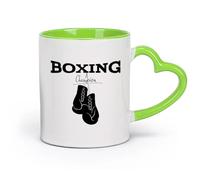 AYUEHBN céramique Tasse en céramique pour la maison et le bureau Gants de boxe Champions Sports Fighting （11oz/320ml） Pour thé, café et boissons chaudes Vert