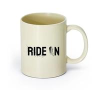 AYUEHBN céramique Tasse en céramique pour la maison et le bureau Service automobile Racing Ride On Garage （11oz/320ml） Tasse à café en céramique pour cappuccino, thé, lait Hellgelb