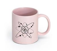 AYUEHBN céramique Tasses à café en grès avec anse Atom Science Learning School Chimie Sciences exactes （11oz/320ml） Pour boissons chaudes, latte, cappuccino Rose