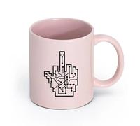 AYUEHBN céramique Tasses à café en porcelaine Chip Wichser, majeur, Stinkefinger, va te faire foutre （11oz/320ml） Cappuccino, latte macchiato, thé, expresso Rose