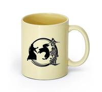 AYUEHBN céramique Tasses à café en porcelaine Sport Arts martiaux Aïkido Karaté Judo Combattants （11oz/320ml） Élégant et durable - Compatible micro-ondes et lave-vaisselle Beige