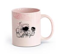 AYUEHBN céramique Tasses à café, thé, café Astronaute Cosmonaute Espace Burger Boisson Fast Food （11oz/320ml） Café, thé, latte, lait, cacao, jus et autres boissons chaudes Marmorrosa