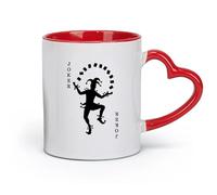 AYUEHBN céramique Tasses à café, thé, café Joker Words Gambler Poker Card Casino Jeux d'argent （11oz/320ml） Café, thé, latte, lait, cacao, jus et autres boissons chaudes Rouge