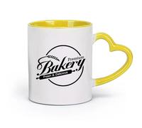 AYUEHBN céramique Tasses à chocolat chaud Boulangerie Premium Boulangerie Boulangerie Pain Frais et Délicieux （11oz/320ml） Pour le bureau et la maison Jaune