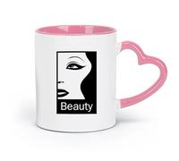 AYUEHBN céramique Tasses à chocolat chaud Salon de beauté et de coiffure pour femmes, style de mode et fille （11oz/320ml） Adapté au micro-ondes Rose