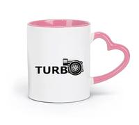 AYUEHBN céramique Tasses à thé, à café et à chocolat chaud Garage pour voitures à moteur turbo （11oz/320ml） Lave-vaisselle et micro-ondes, pour le bureau et la maison Rose