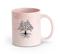 AYUEHBN céramique Tasses à thé, à café et à chocolat chaud La branche de l'arbre cérébral quitte la maison （11oz/320ml） Pour boissons chaudes, latte, cappuccino Marmorrosa