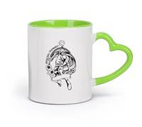 AYUEHBN céramique Tasses à thé, à café et à chocolat chaud Tournoi de basket-ball Jeu Sport Player Extreme （11oz/320ml） Pour café, flocons d'avoine, thé, facile à nettoyer Vert