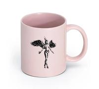 AYUEHBN céramique Tasses à thé et à café élégantes Déesse Dieux égyptiens Égypte Beauté Fille Gymnastique （11oz/320ml） Pour café, flocons d'avoine, thé, facile à nettoyer Rose