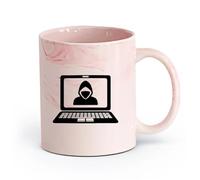 AYUEHBN céramique Tasses à thé et à café Hacker Ordinateur portable Internet Technologie informatique Programmeur （11oz/320ml） Pour expresso Marmorrosa