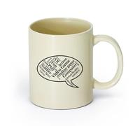 AYUEHBN céramique Tasses en céramique pour café, lait, thé Bulle de dialogue pour jeux vidéo Gamer Geek Room （11oz/320ml） Cadeau pour homme ou femme Hellgelb