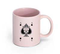 AYUEHBN céramique Tasses en céramique pour café, lait, thé Cartes à jouer Ace Poker Gambler Skull King （11oz/320ml） Cappuccino, latte macchiato, thé, expresso Rose