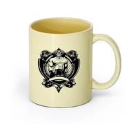 AYUEHBN céramique Tasses en céramique pour café, lait, thé UFC MMA Cage Fighter Sport Arts Martiaux （11oz/320ml） Utilisation au café ou au restaurant Beige