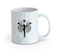 AYUEHBN céramique Tasses en céramique pour café, lait, thé Yoga Méditation Homme Zen Énergie （11oz/320ml） Parfait pour les cuisines, restaurants et cafés, excellente idée cadeau Marmorblau