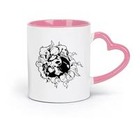 AYUEHBN céramique Tasses et tasses tendance Rhino Power Animal Sports Fitnesscenter Destruction des Bêtes （11oz/320ml） Pour lait, thé, eau de coca Rose