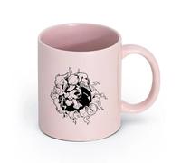 AYUEHBN céramique Tasses et tasses tendance Rhino Power Animal Sports Fitnesscenter Destruction des Bêtes （11oz/320ml） Pour lait, thé, eau de coca Rose