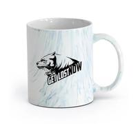 AYUEHBN céramique Tasses personnalisées Patrouille Chien en colère Phrase effrayante dans le garage : perdez-vous maintenant （11oz/320ml） Pour expresso Marmorblau