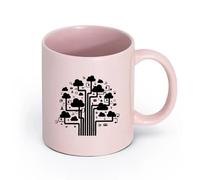 AYUEHBN céramique Tasses tendance pour thé et café Internet Cloud Technologie Communication Informatique （11oz/320ml） Pour thé, café et boissons chaudes Rose