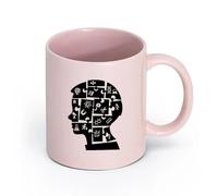 AYUEHBN céramique Verres en céramique pour la maison Puzzles pour garçons Éducation Sciences Chimie Physique École （11oz/320ml） Café ou cadeau Rose