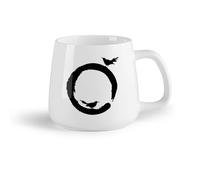 AYUEHBN Fruta de cerámica Taza de Cerámica para Café, Té y Cacao Centro de Yoga Budista Círculo Enso Meditación （14oz/400ml） Para café, avena, té, fácil de limpiar