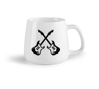 AYUEHBN Fruta de cerámica Taza de Cerámica para Hogar y Oficina Músico de música rock con guitarra eléctrica （14oz/400ml） Para cafetería o restaurante
