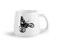 AYUEHBN Fruta de cerámica Taza de Cerámica Taza Bicicleta Motocross Ricer Enduro Salto Deporte Extremo （14oz/400ml） Ideal para el hogar, la oficina, cafeterías, ideas de regalo