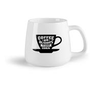 AYUEHBN Fruta de cerámica Taza de regalo original Cita de cocina: El café siempre es una buena idea （14oz/400ml） Para café, sopa, té, leche, latte, chocolate caliente, para mujeres y hombres