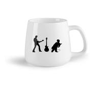 AYUEHBN Fruta de cerámica Taza de té o café original Estrellas de rock Guitarra Música Concierto Instrumento musical （14oz/400ml） Bonito regalo de Navidad