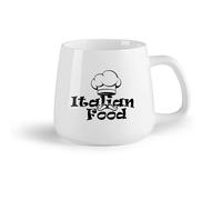 AYUEHBN Fruta de cerámica Tazas con Asas Cómodas Letras de comida italiana Pasta Gorro de chef Cocina （14oz/400ml） Perfecto para cocinas, restaurantes y cafeterías, gran idea de regalo