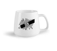 AYUEHBN Fruta de cerámica Tazas de Café con Asa Zen Relax Meditación Mundo Nube Filosofía Armonía Vida （14oz/400ml） Ideal para el hogar, la oficina, cafeterías, ideas de regalo