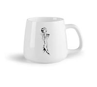 AYUEHBN Fruta de cerámica Tazas de café de gres con asa Anillo de jugador de baloncesto, niño aficionado a los deportes （14oz/400ml） Para el hogar y la oficina